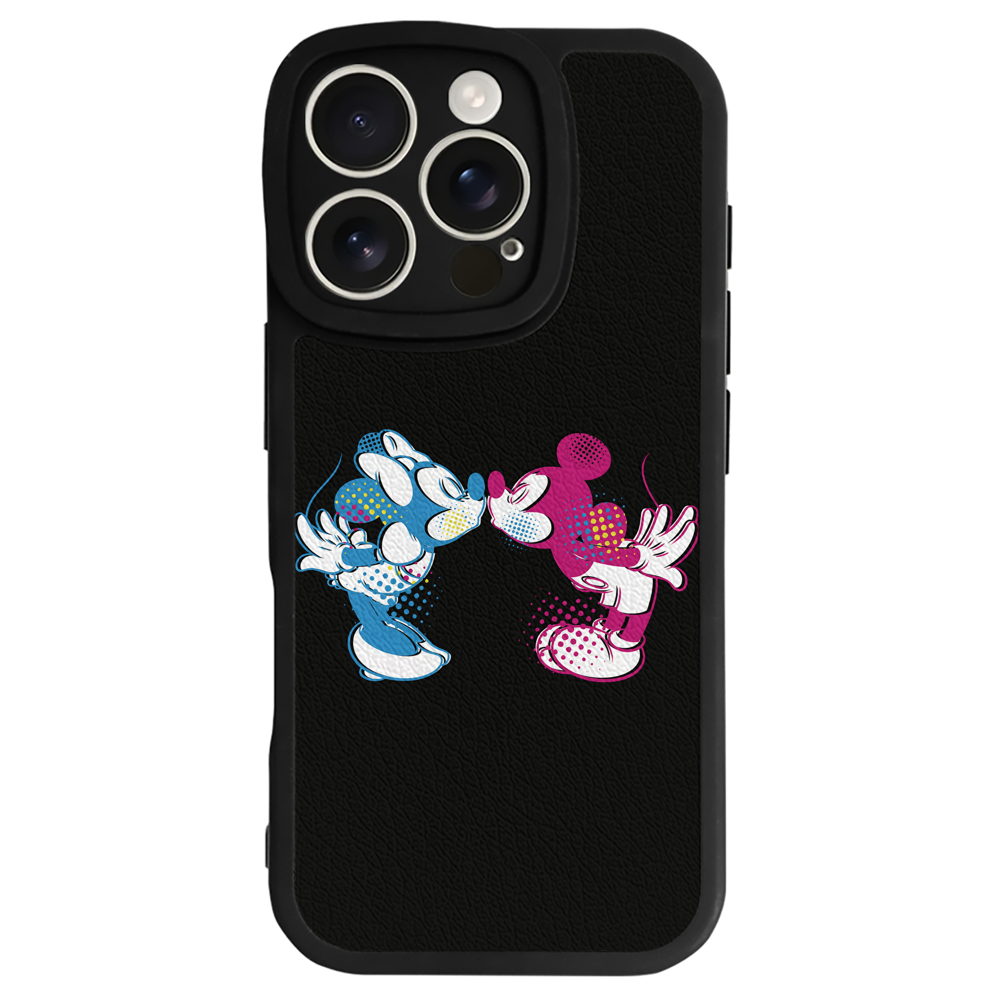 （画像用） ミッキーマウス Mickey Mouse 【iPhone 16シリーズ対応】シリコンスマホケース（レザー調） 材質：シリコン